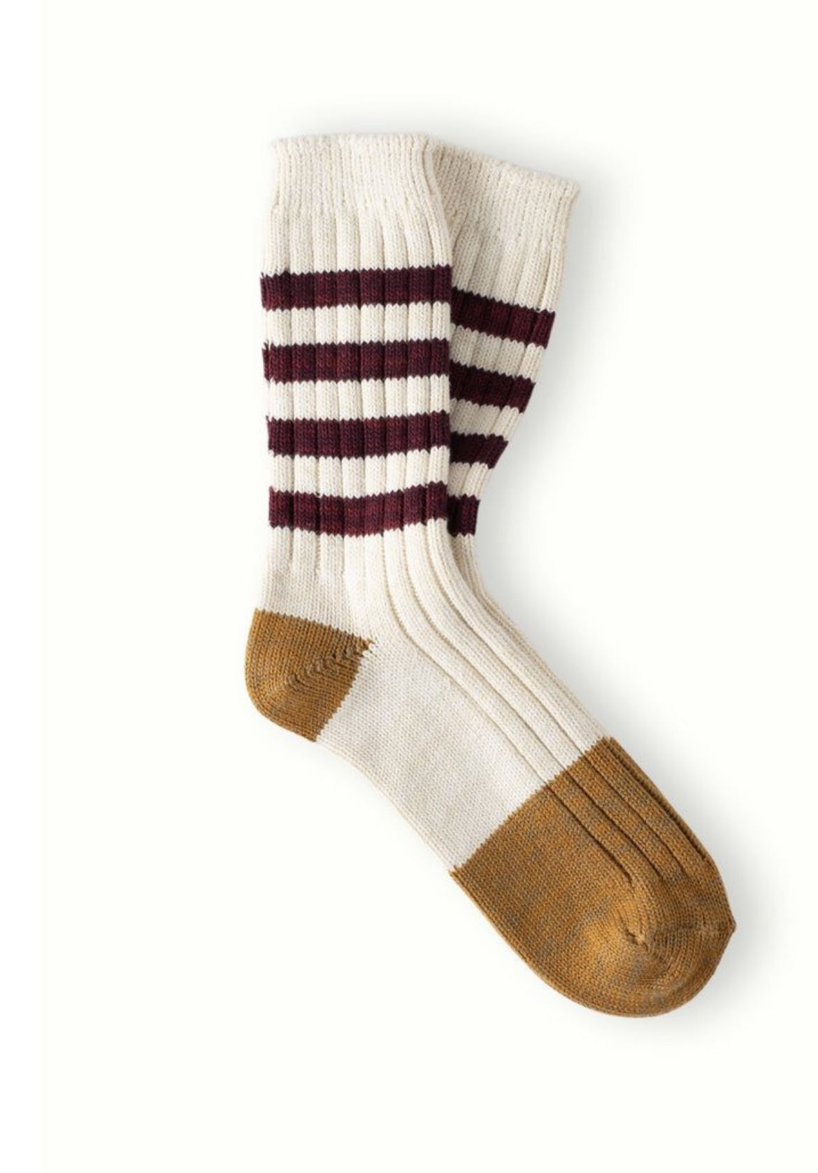 Premium Ribbed Striped Crew Socks - 4-Pair Value Set