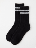 Premium Solid Ribbed Crew Socks - 4-Pair Value Set